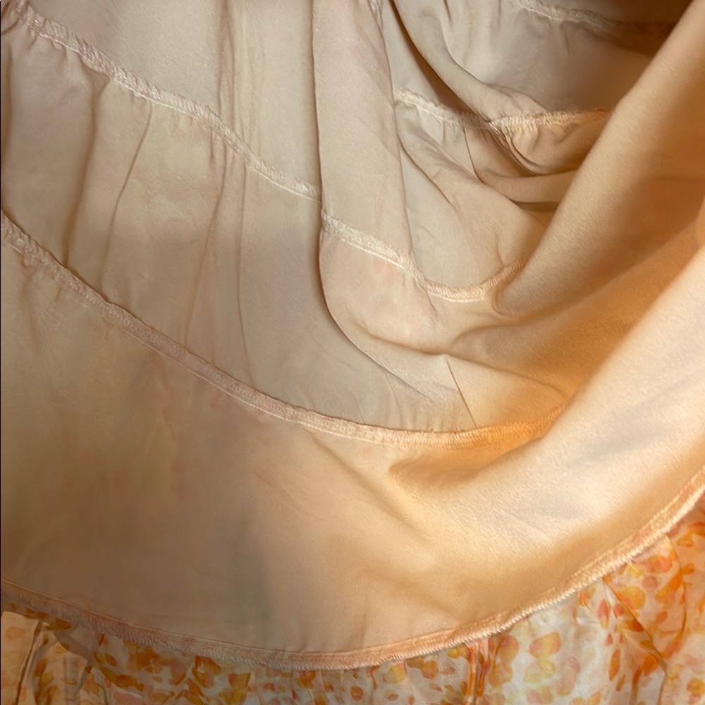 Elegant One-Shoulder Orange Ruffle Dress - Picture 9 of 9